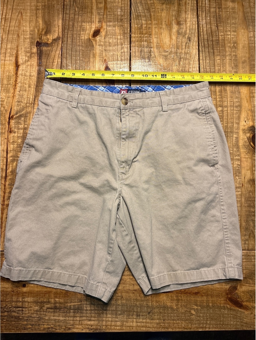 Chaps Men's Classic Fit Khaki Cotton Shorts Size 33